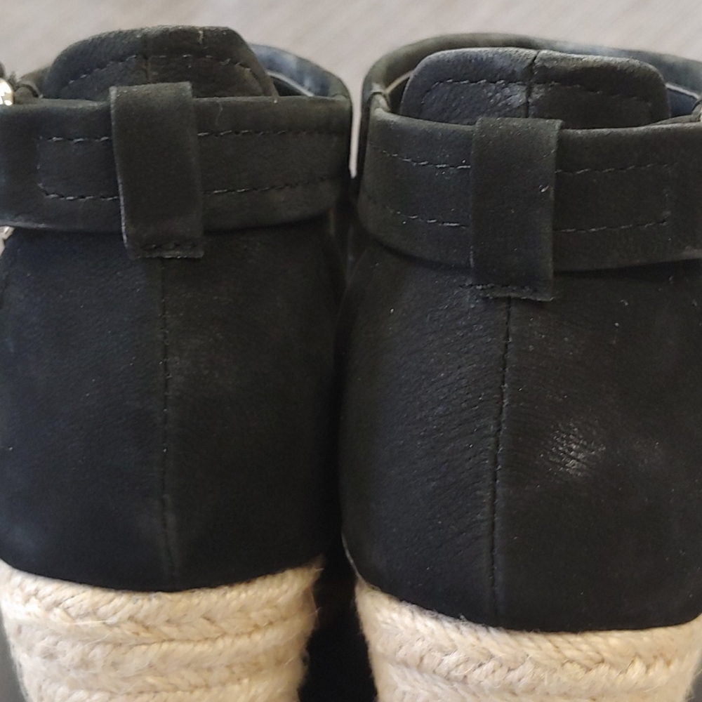 Tahari Jamie Lee Espadrille Wedge Sandal Black-6 - Picture 8 of 14
